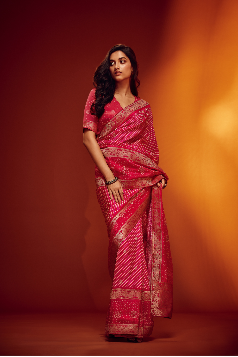 Graceful Woven Saree with Digitally Printed Blouse