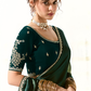 Tissue Silk Saree with Heavy Embroidered Border for Grand Occasions