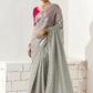 Tissue Silk Saree with Heavy Embroidered Border for Grand Occasions