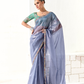 Tissue Silk Saree with Heavy Embroidered Border for Grand Occasions