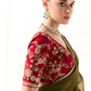 Tissue Silk Saree with Heavy Embroidered Border for Grand Occasions