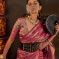 Elegant Silk Jacquard Saree with Handloom Weaving Craft