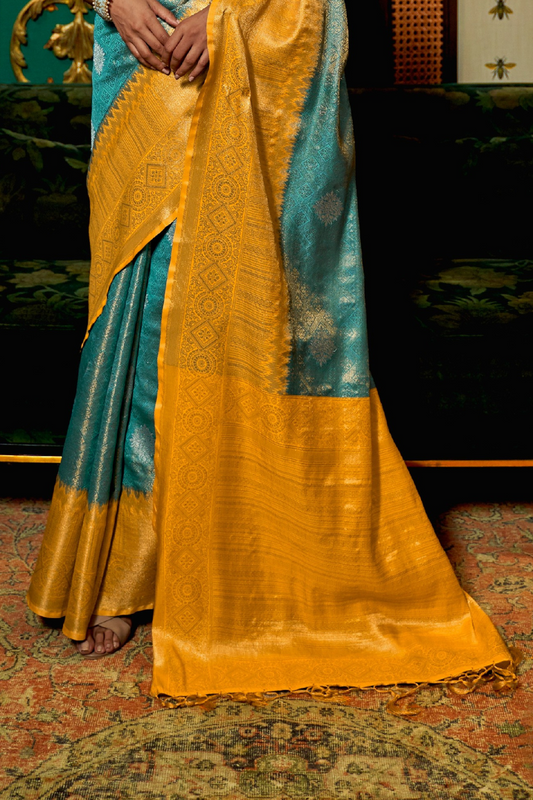 Pure Silk Saree with Rich Zari Weave & Charming Pallu Tassels
