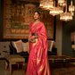 Zari Banarasi Saree with Ethnic Motifs Woven Design