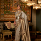 Zari Banarasi Saree with Ethnic Motifs Woven Design