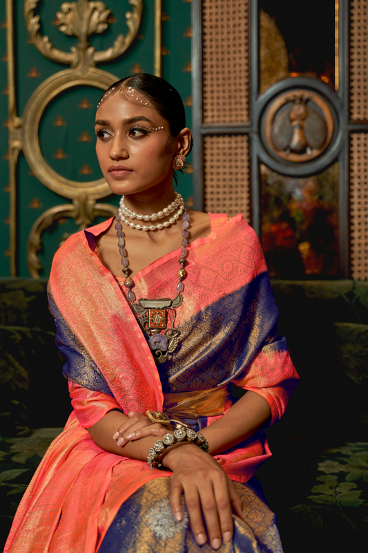 Pure Silk Saree with Rich Zari Weave & Charming Pallu Tassels