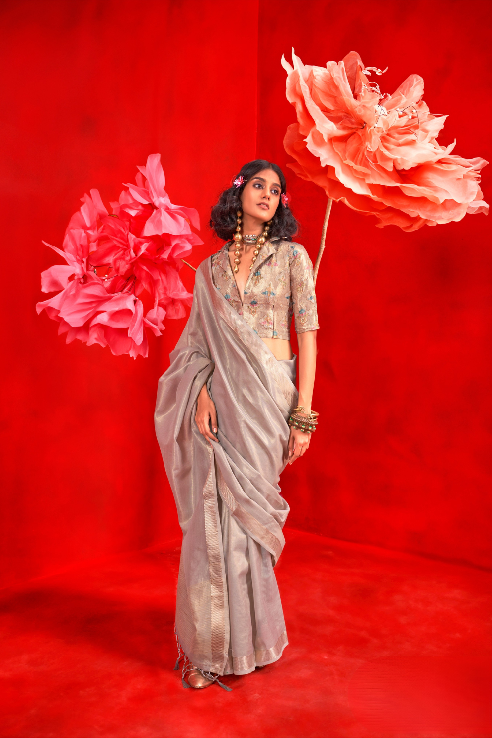 Tissue Handloom Silk Saree with Elegant Traditional Finish