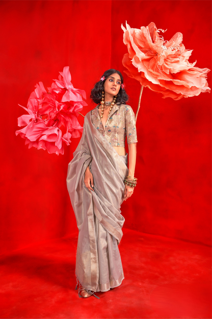 Tissue Handloom Silk Saree with Elegant Traditional Finish