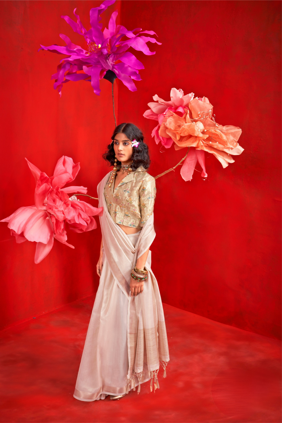 Tissue Handloom Silk Saree with Elegant Traditional Finish