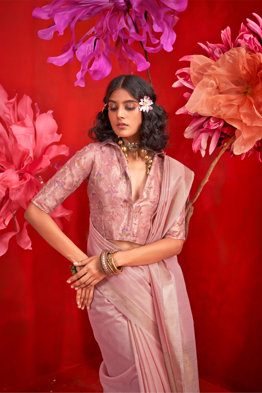 Tissue Handloom Silk Saree with Elegant Traditional Finish