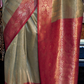 Tissue Silk Saree with Intricate Handloom Weaving Art