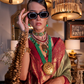 Tissue Silk Saree with Intricate Handloom Weaving Art