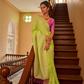 Nylon Crepe Saree with Zari Weaving for Festive Occasions