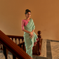 Nylon Crepe Saree with Zari Weaving for Festive Occasions