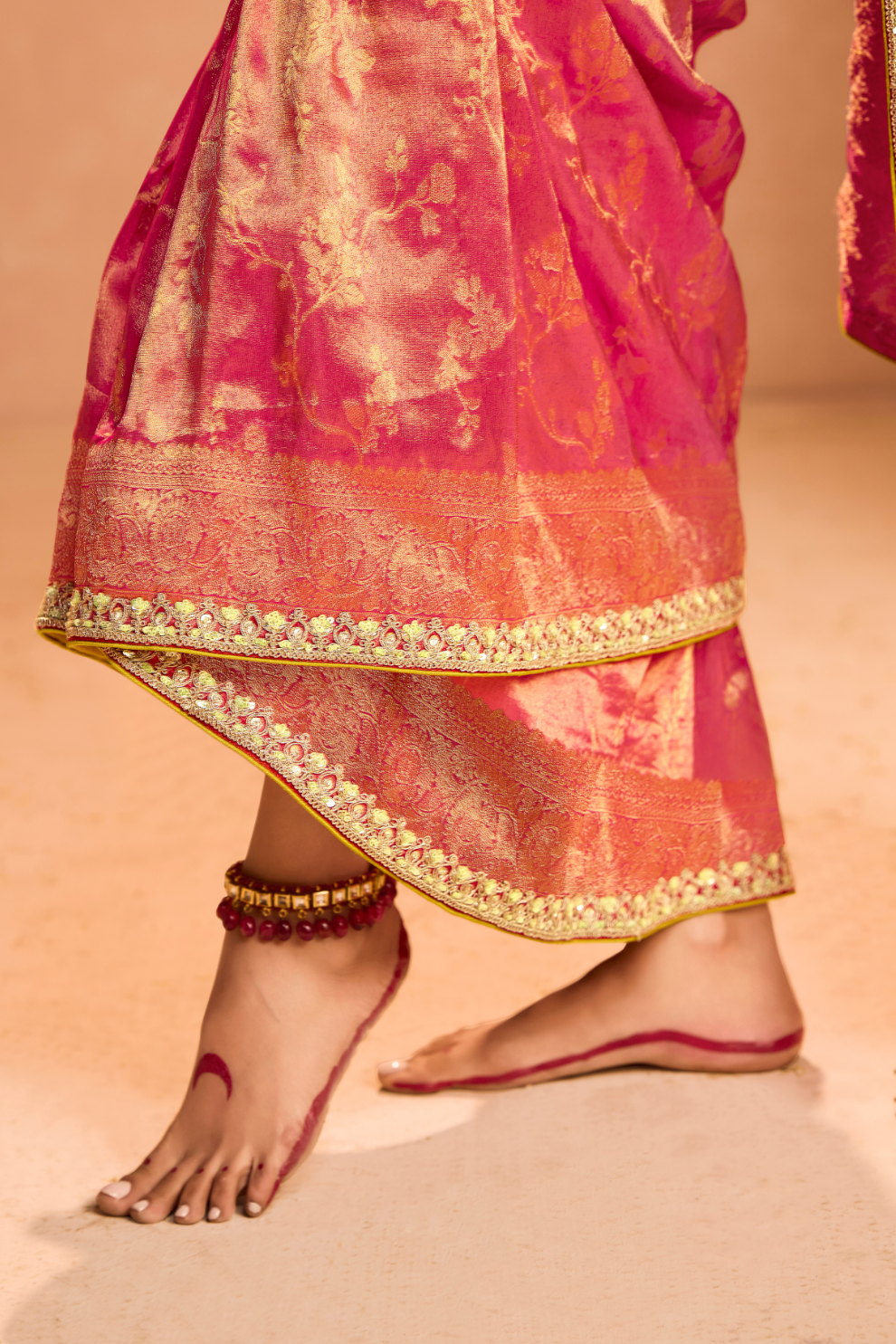 Banarasi Bridal Tissue Silk Saree with Traditional Royal Finish
