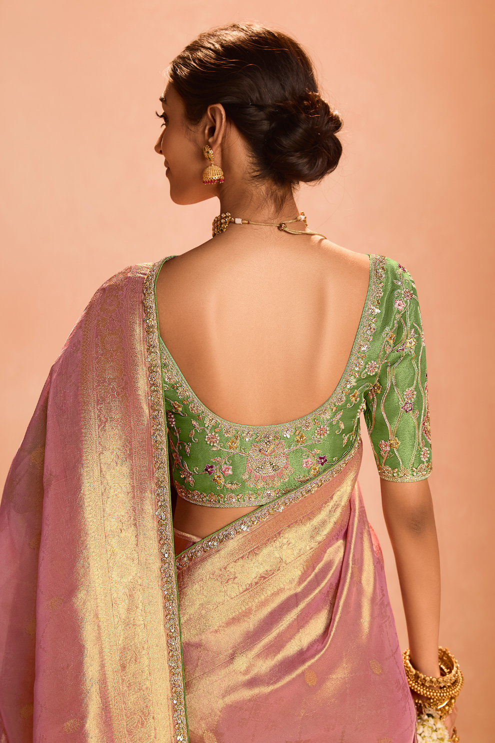 Banarasi Bridal Tissue Silk Saree with Traditional Royal Finish