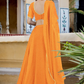 Modern Flared Lehenga Choli with Bold Stripes and Matching Dupatta