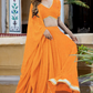 Modern Flared Lehenga Choli with Bold Stripes and Matching Dupatta