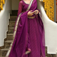 Modern Flared Lehenga Choli with Bold Stripes and Matching Dupatta