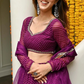 Modern Flared Lehenga Choli with Bold Stripes and Matching Dupatta