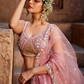 Designer Tissue Lehenga Choli & Dupatta Featuring Sequins Work