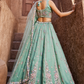 Designer Tissue Lehenga Choli & Dupatta Featuring Sequins Work
