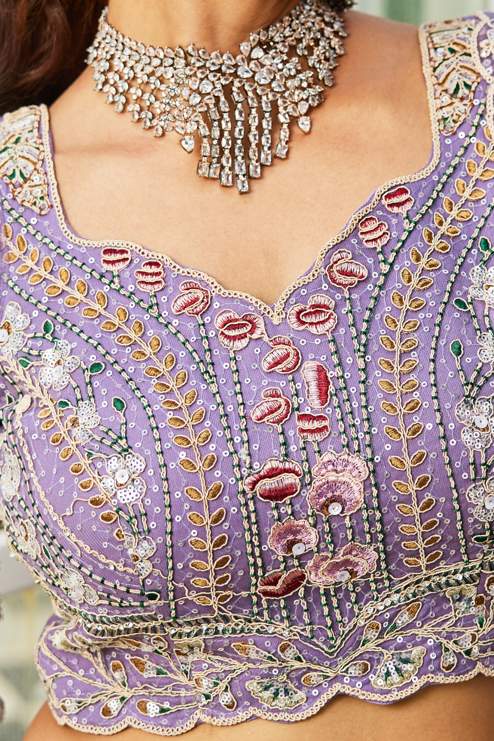 Festive Net Lehenga Choli with Rich Coding and Zarkan Accents