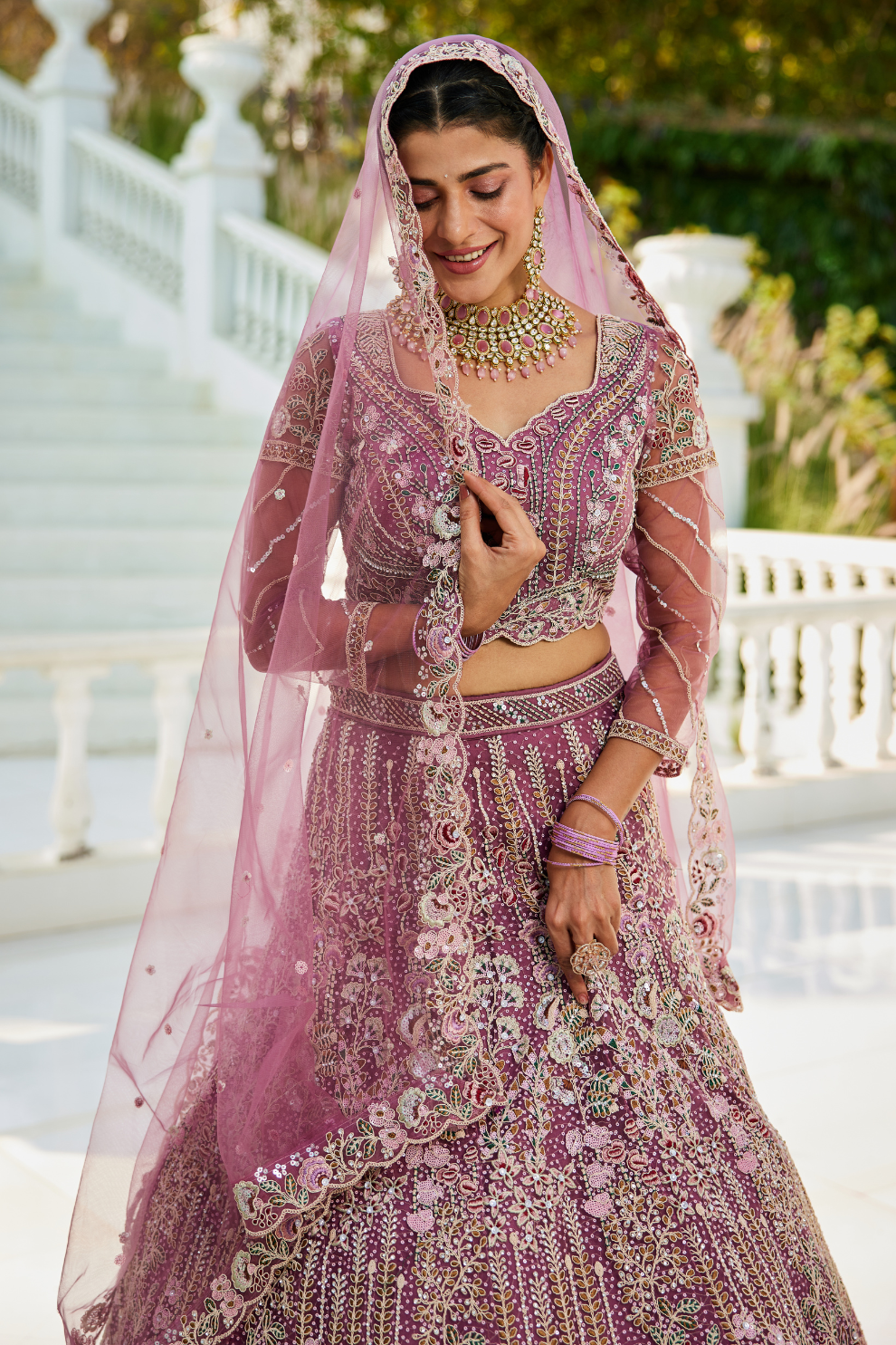 Festive Net Lehenga Choli with Rich Coding and Zarkan Accents