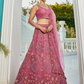 Designer Net Lehenga Choli & Dupatta with Handcrafted Coding