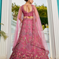 Designer Net Lehenga Choli & Dupatta with Handcrafted Coding