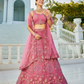 Designer Net Lehenga Choli & Dupatta with Handcrafted Coding