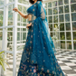 Designer Net Lehenga Choli & Dupatta with Handcrafted Coding