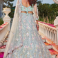 Designer Net Lehenga Choli with Intricate Sequins and Zarkan Work