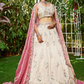 Tissue Semi-Stitched Lehenga Choli with Sequins and Thread Embroidery with Dupatta
