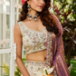 Tissue Semi-Stitched Lehenga Choli with Sequins and Thread Embroidery with Dupatta