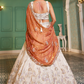 Elegant Tissue Lehenga Choli with Sequins and Thread Embroidery and Matching Dupatta