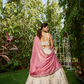 Tissue Semi-Stitched Lehenga Choli with Sequins and Thread Embroidery with Dupatta