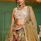 Elegant Tissue Lehenga Choli with Sequins and Thread Embroidery and Matching Dupatta