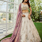 Tissue Semi-Stitched Lehenga Choli with Sequins and Thread Embroidery with Dupatta