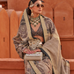 Glossy Finish Saree in Viscose Polyester Silk Fabric Print