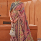 Glossy Finish Saree in Viscose Polyester Silk Fabric Print