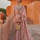 Glossy Finish Saree in Viscose Polyester Silk Fabric Print