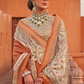Glossy Finish Saree in Viscose Polyester Silk Fabric Print