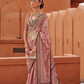 Glossy Finish Saree in Viscose Polyester Silk Fabric Print