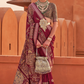 Glossy Finish Saree in Viscose Polyester Silk Fabric Print
