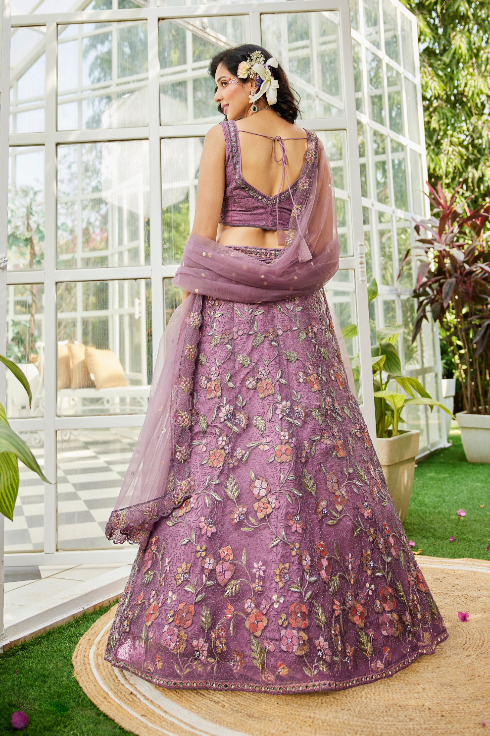 Traditional Net Lehenga Choli & Dupatta with Rich Coding