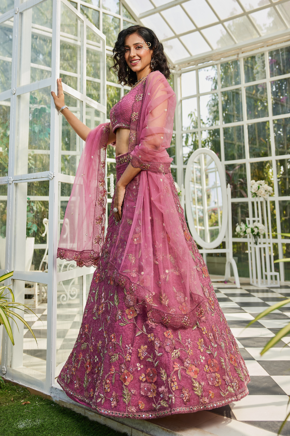 Traditional Net Lehenga Choli & Dupatta with Rich Coding