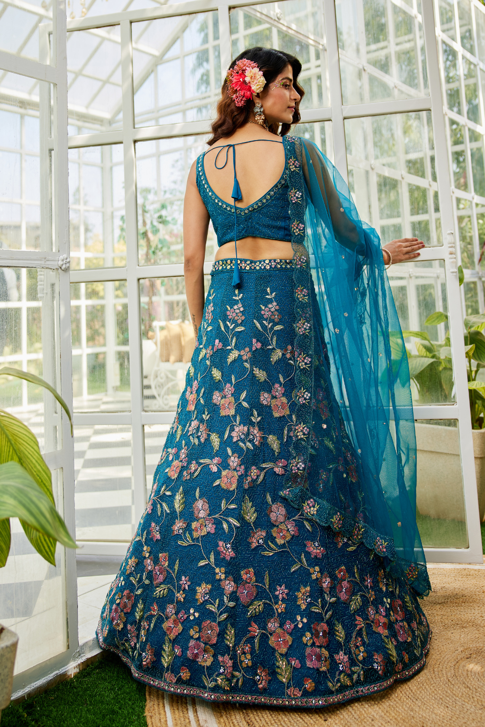 Traditional Net Lehenga Choli & Dupatta with Rich Coding