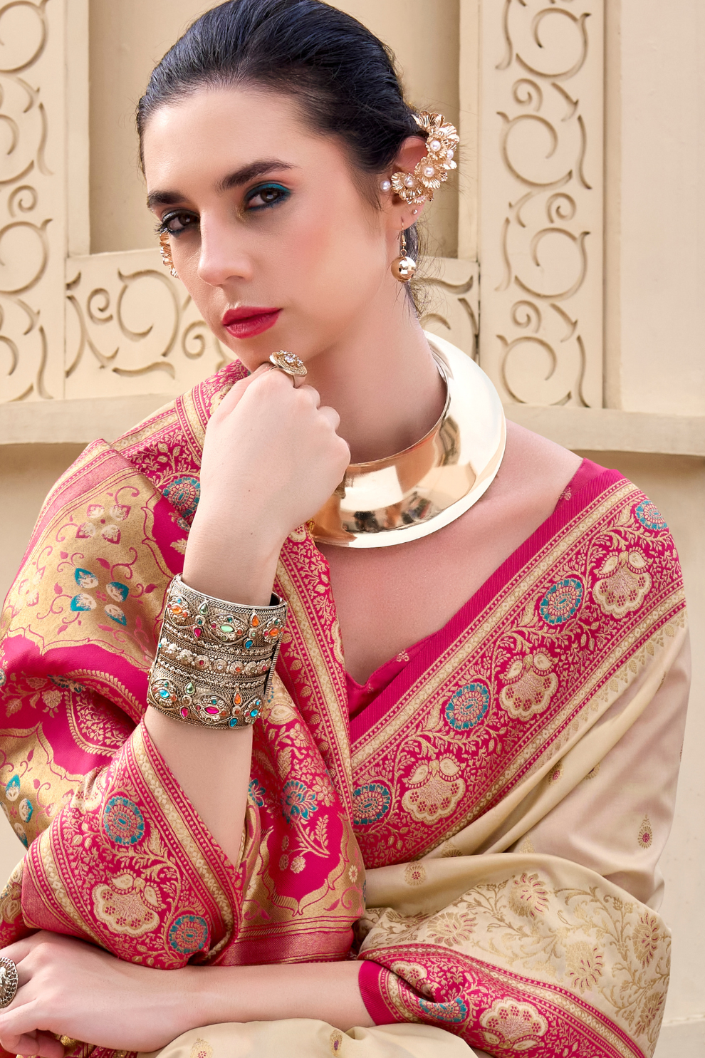 Pure Soft Banarasi Silk Saree Timeless Grace with Royal Zari Weave - LaVante Fashion