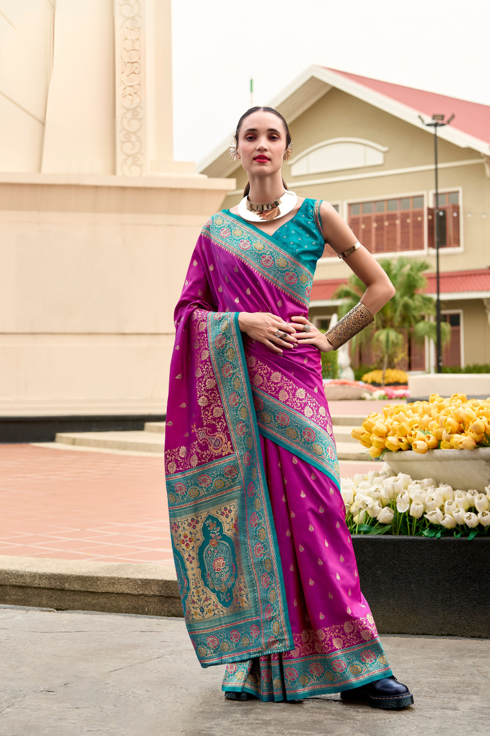 Pure Soft Banarasi Silk Saree Timeless Grace with Royal Zari Weave - LaVante Fashion